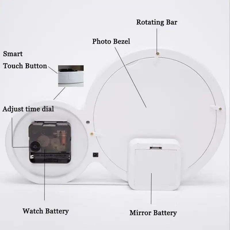 Blank Magic Mirror Clock, Sublimation Alarm Clock with LED Light, Classic Home Frame Clock Decor, Multifunctional Table Clock, Desktop Watch With Home Image, Photo Frame with Clock & LED Home Decor Blank Magic Mirror Clock, Sublimation Alarm Clock with LED Light, Classic Home Frame Clock Decor, Multifunctional Table Clock, Desktop Watch With Home Image, Photo Frame with Clock & LED Home Decor